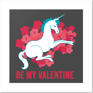 Valentine unicorn Posters and Art